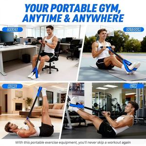 Équipement d'exercice <span class=keywords><strong>pour</strong></span> sit-ups amélioré, tubes en latex durables, pédale en mousse souple, bande de résistance avec poignée <span class=keywords><strong>pour</strong></span> la remise en forme à domicile - Product Image 2