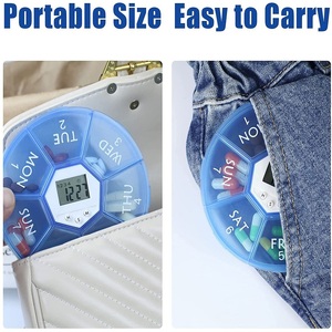 Chất Lượng Tốt Trường Hợp Y Học Trường Hợp 7 Ngày Chủ Hộp Điện Tử Thời Gian Quả Ma Cb Một Điện Tử <span class=keywords><strong>Pill</strong></span> Chai Hẹn Giờ Khóa - Product Image 4