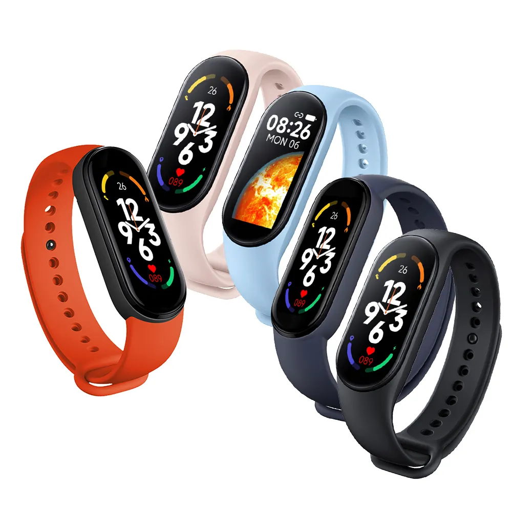Mi m6 m7 Bracelet Smart Band 7 Waterproof Android Flip Smart Watch Fitness Tracker Reloj Inteligente Smart Watch