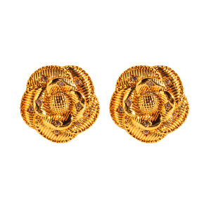 Pendientes de lujo de alta calidad para mujer, pendientes de acero inoxidable chapados en oro de 24 quilates, Pendientes chapados en oro - Product Image 6