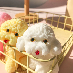 Jouet en plastique souple en forme d'ours ou de chien - Adorable caniche de dessin animé anti-stress, texture douce au toucher, unisexe, idéal pour les fêtes ou comme jouet de bureau - Product Image 4