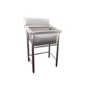 Évier simple VICTORY KITCHEN en acier inoxydable 201 de haute qualité, 60*60*80, argenté avec pieds ronds, pour la cuisine - Product Image 2