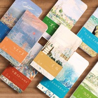 Nouveau style A6 cahier couleur peinture à l'huile série Vintage célèbre peinture bloc-notes journal portable personnalisable en gros