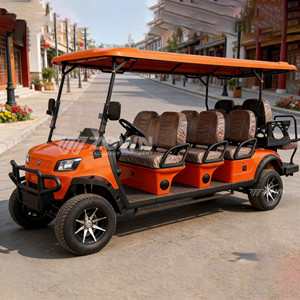 Carrito de Golf Eléctrico Naranja de 6 Plazas, de Alto Rendimiento, para Caza, con Batería de Litio, Todoterreno, a Precio Popular - Product Image 2