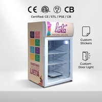 Réfrigérateur commercial miniature Meisda SC52B 52L pour boissons, à poser sur comptoir, avec certification ETL