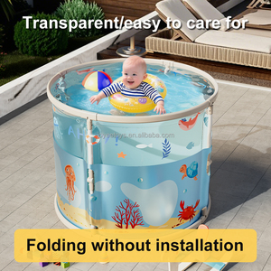 Bán buôn thiết kế mới PVC bé bồn tắm Spa cho bé có thể gập lại bồn tắm bé đặt bồn tắm di động - Product Image 2