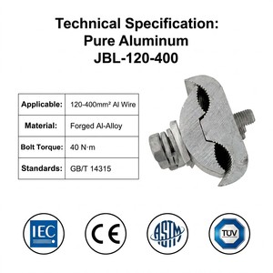 Abrazadera Paralela WOLF <span class=keywords><strong>JBL</strong></span> <span class=keywords><strong>120</strong></span>-400 de Aleación de Aluminio, Accesorios de Potencia para Cable Eléctrico, 40 Nm - Product Image 3