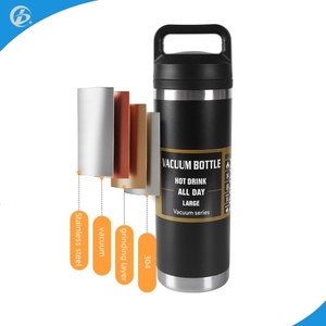 Botella de agua termo de doble pared de acero inoxidable de 600/800/<span class=keywords><strong>1000ml</strong></span>, vaso deportivo reutilizable de boca ancha - Product Image 4