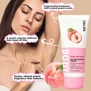 Crema desodorante para <span class=keywords><strong>axilas</strong></span> de melocotón de larga duración de 60ml, fragancia refrescante, antitranspirante para <span class=keywords><strong>axilas</strong></span> - Product Image 4