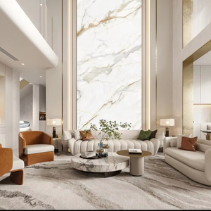 Hiện đại Trọng lượng nhẹ Faux đá cẩm thạch tường Bảng điều khiển PVC Tấm Đá Cẩm Thạch bóng UV lớp phủ không thấm nước cho hộ gia đình giải trí sử dụng - Product Image 2