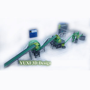 Máquina trituradora de neumáticos de caucho, máquina de reciclaje de neumáticos, línea de producción, 300 - Product Image 1