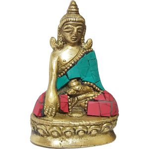 รูปปั้นพระอวยบูชาพระพุทธรูปทำจากทองเหลือง - Product Image 4