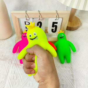 Custom logo Colorful Friends TPR Flour Stress <b>Ball</b> Super Soft Slow Rebound <b>Squeeze</b> Relief Squishy Toy for Kid Boys and Girls - Product Image 2