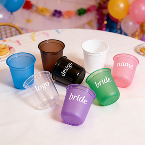 Gobelets en plastique PET personnalisés bleus de 500 ml et 350 ml, imprimés, jetables, pour emballage, tasses écologiques pour milkshake et thé boba avec couvercles - Product Image 1
