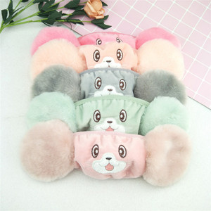 Nuova maschera invernale per bambini lavabile in velluto caldo peluche di spessore con cuffie per le orecchie gatto cartone animato per bambini bambini - Product Image 1