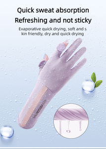 قفازات واقية من الشمس للقيادة الصيفية لركوب الدراجات مقاومة للضوء بأشعة تحت الشمس قفازات حريرية ثلجية بشاشة تعمل باللمس للنساء - Product Image 3