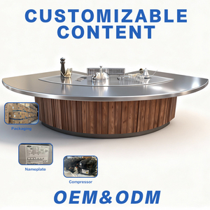 Table de Teppanyaki Commerciale CFT-TBS, Chauffage Intégré, Construction en Acier Inoxydable, Plateau Plat, Hibachi avec Souffleur d'Air Intégré, Certifiée CFT-TBS - Product Image 3