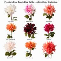 Nouvelles fleurs artificielles Dahlia au toucher réel, décoration de mariage, centre de table, décoration de la maison, décoration de fenêtre
