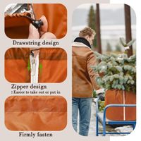 Housse de protection hivernale en tissu Oxford pour plantes d'extérieur, résistante au gel, avec cordon de serrage et fermeture éclair, pour pots de fleurs et plantes, modèle antigel
