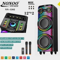 Haut-parleur karaoké professionnel 12 pouces avec LED RGB, Hi-Fi AUX, micro inclus, idéal pour le home cinéma, la scène, les fêtes