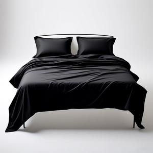 Microfiber 4-Piece Vua Kích thước thoáng khí 200tc phong cách Mỹ bộ đồ giường thiết lập Duvet cover được trang bị tấm vỏ gối - Product Image 1