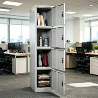 Casier en acier pour employés, armoire métallique à 4 portes, casiers de rangement multicolores pour le personnel de la salle de sport