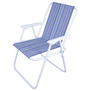 Silla Multifuncional Plegable para Exteriores, Pesca, Camping, Senderismo, Silla Portátil de Ocio con Rayas Estrechas de Colores Impresas - Product Image 1