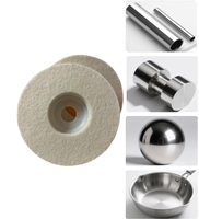 Disco de Fieltro Plano de 6 Pulgadas (150 mm) para Pulido de Joyería, Relojes, Mármol y Granito con Acabado de Alto Brillo
