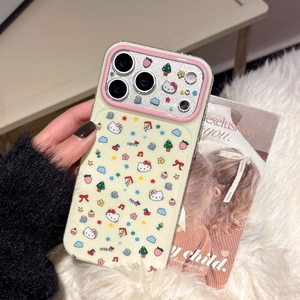 เคสโทรศัพท์มือถือลายการ์ตูนคิตตี้ IMD กลิตเตอร์ สำหรับ iPhone 17 16 15 Pro Max น่ารัก โปร่งใส กันกระแทก ผลิตจาก TPU นิ่ม พิมพ์ลายด้านหลัง - Product Image 4