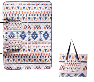 Manta <span class=keywords><strong>de</strong></span> Picnic Plegable Impermeable y Resistente a <span class=keywords><strong>la</strong></span> <span class=keywords><strong>Arena</strong></span> con Cierre, se Guarda en una Bolsa Compacta para Jardín, <span class=keywords><strong>Playa</strong></span> y Camping - Product Image 1