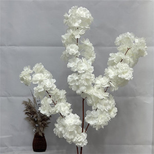 Decorazione floreale interna finto giapponese Sakura lungo ramo criptato fiore di ciliegio artificiale per la casa di matrimonio - Product Image 1