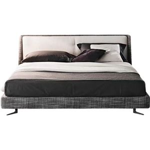 Barato lujo italiano dormitorio Queen King Size marco camas nórdico moderno mechones tapizados muebles microfibra tela <span class=keywords><strong>cama</strong></span> <span class=keywords><strong>de</strong></span> madera - Product Image 1