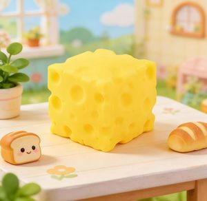 Wholesale TPR Jumbo <b>Squishy</b> Cheese Toy Soft Plastic Fidget Sensory Funny Slow Rising Hamburger Mochi <b>Squishy</b> Toys Party Favors - Product Image 4