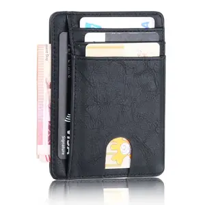 Slanke Rfid Blocking Lederen Portemonnee Creditcard Houder Portemonnee Geld Case Voor Mannen 2023 Mode Mini Portemonnee 11,5X8X0.5Cm