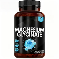 Capsules de glycinate de magnésium (180 capsules) - Peuvent améliorer la mémoire et le sommeil - Déconseillé aux femmes enceintes