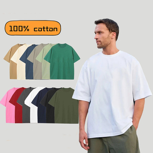 T-shirt Personalizzata a Manica Corta in Cotone <span class=keywords><strong>di</strong></span> Alta Qualità 100% per Uomo Taglie Europee e Forti 230g - Product Image 1
