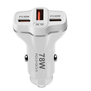 USB ổ cắm trong suốt đa màu sắc 3 Cổng QC 3.0 18W PD 30W 78W Loại C Ba nhanh chóng sạc 12V 3A xe sạc - Product Image 3