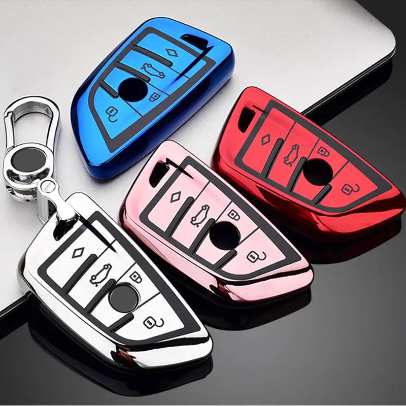 Car Remote Key Case Cover Protective Shell Key chain TPU for BMW X3X1X5X6 new 5 7 series 3 series scratch-proof all-inclusive