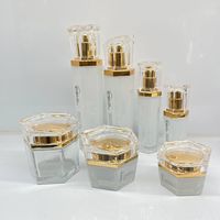 Luxe 20ml 30ml 50ml 100ml 120ml Lotion cosmétique crème pots ensembles soins de la peau cosmétiques noir emballage boîtes bouteilles