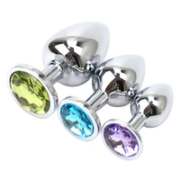 Silikon-Analplug mit Kristallschmuck Glatte Oberfläche Weiblicher Butt Plug Analkugel Anus-Dilatator Analspielzeug für Männer Frauen