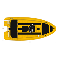 Nouveau type de bateau ponton familial haute performance, bateau à bascule avec moteur sans balais télécommandé pour complexe hôtelier avec batterie E100 5 kWh