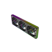 Ventilador de Caja Integrado de 360 mm, 3 en 1, PWM ARGB, con 83 LED, Rodamiento Hidráulico, Sincronización de 5 V y 3 Pines para PC Gaming
