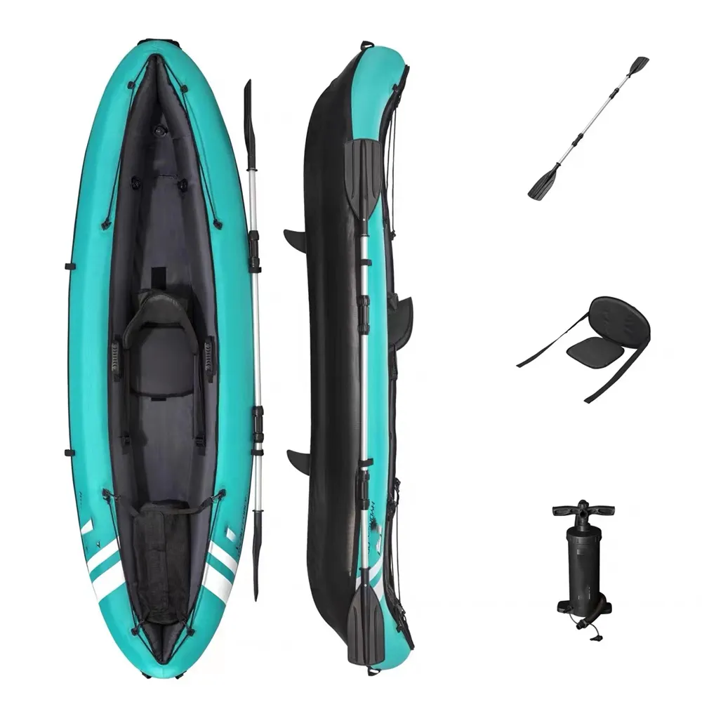 ONE SURF Perahu Karet Plastik Kayak Kualitas Tinggi dengan Dayung dan Pompa Kayak 2 Orang