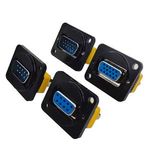 Connecteur de panneau mini-hardware DB9/DB15, type D, 9 broches, 15 broches, module mâle et <span class=keywords><strong>femelle</strong></span>, connecteurs RS232 sans soudure - Product Image 1