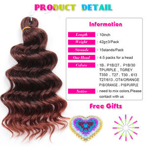 Perruque synthétique courte bouclée style exotique Ocean Song, modèle OCEAN WAVE DEEP, extensions de cheveux de beauté, double trame machine pour femmes - Product Image 2