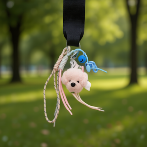 Llavero de peluche con cuerda y campana para uso promocional - Product Image 2