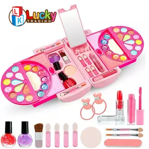 LK Toy Makeup Kit Girl Toys Real Cosmetic Makeup Set Makeup Kit for Girl Washable Toddler