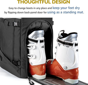 Échantillon gratuit Sac à chaussures de ski imperméable 60L Sac à chaussures de ski imperméable pour voyage en avion Sac à dos pour casque Sac à ski personnalisé - Product Image 5