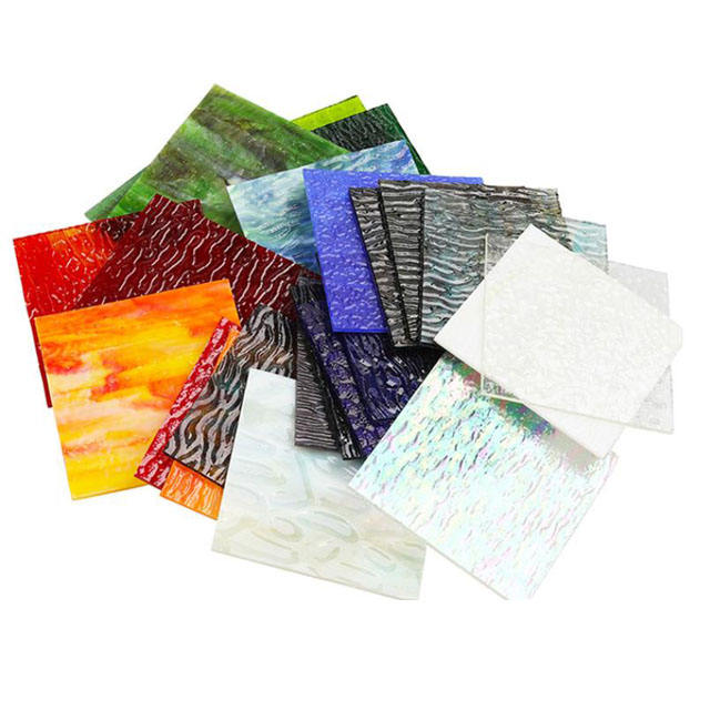 Feuille De Verre Mica, Carreaux De Travail En Mosaïque Pour L'artisanat, Couleur De Fenêtre En Vrac, Décor Peint Irisé, 6 Pièces