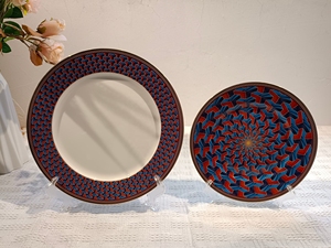 Ins Bone China Ceramic Disc Sustainable Solid Pattern Tableware Hotel Western Steak Plate Household Salad Plate Gift <b>Box</b> - Product Image 4